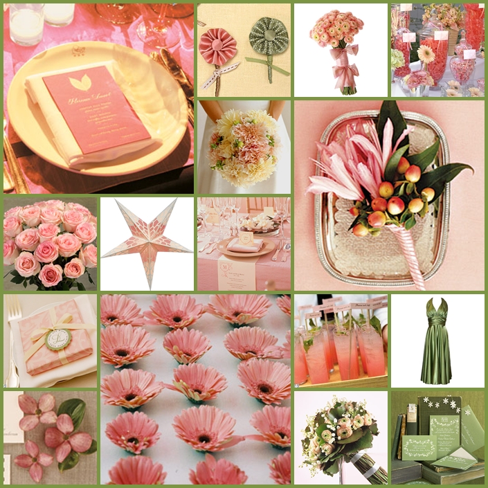 Pink And Green Wedding Decorations